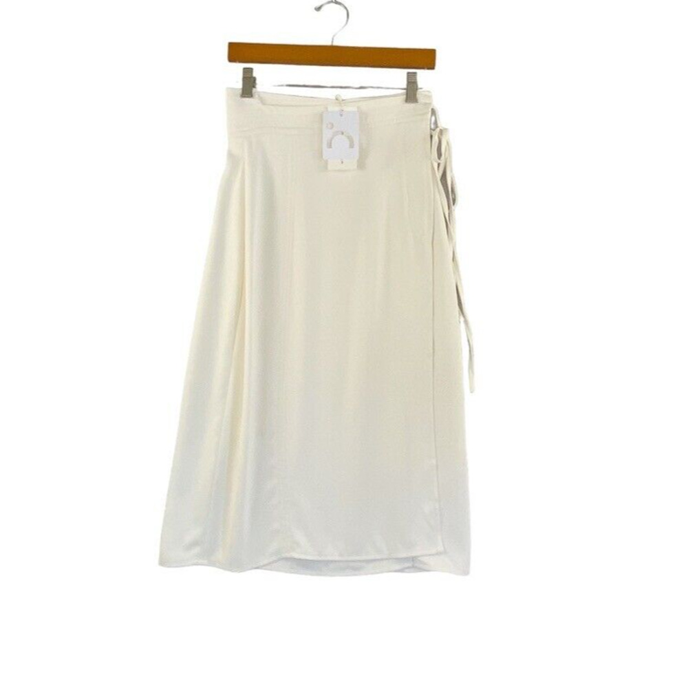 Commense Wrap Skirt Womens Size XS Cream Side Slit REVOLVE Brand NEW Flawed